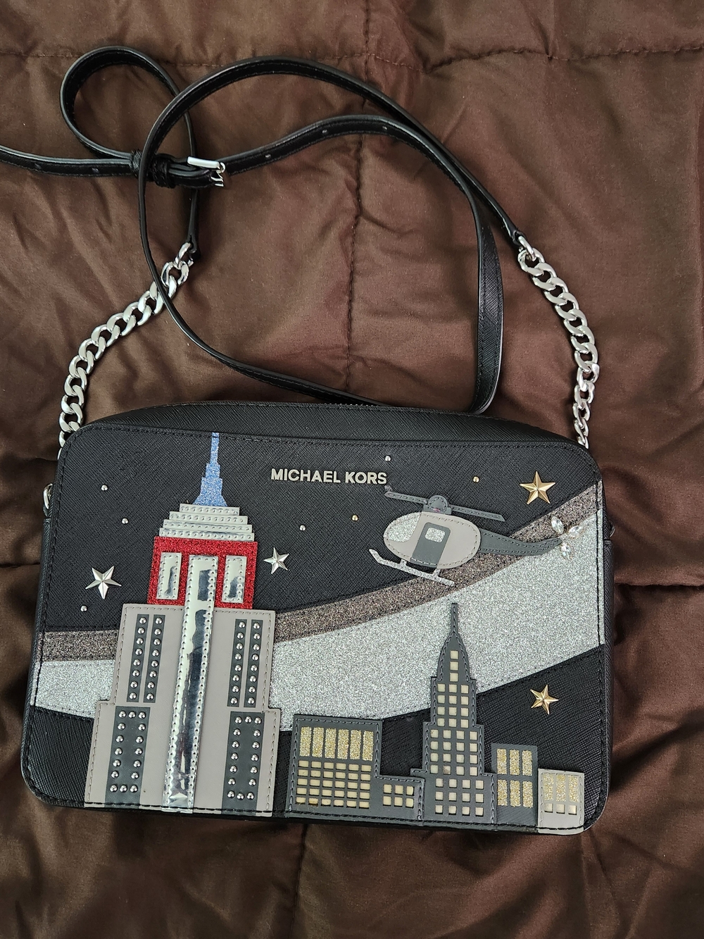 Michael Kors Jet Set Large East West Nouveau Novelty Crossbody Bag